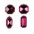 Vickerman MT233265 - 4 inch to 5 inch Burgundy Jewel Glitter Assorted Christmas Ornament - 4 Pack