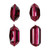 Vickerman MT233265 - 4 inch to 5 inch Burgundy Jewel Glitter Assorted Christmas Ornament - 4 Pack