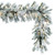 Vickerman A895215LED - 9 ft White Flocked Utica Fir Christmas Garland - Warm White LED