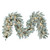 Vickerman A895218LED - 9 ft White Flocked Utica Fir Christmas Garland - Warm White LED 
