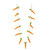 Vickerman FPQ243570 - 6 ft Orange Carrot Christmas Garland - Unlit