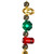 Vickerman MT233497 - 6 ft Red/Green/Champagne Jewel Christmas Garland - Unlit