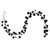 Vickerman N250117 - 6 ft Black Matte Shiny Pearl Ball Christmas Garland - Unlit