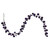 Vickerman N250126 - 6 ft Plum Matte Shiny Pearl Ball Christmas Garland - Unlit 