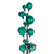 Vickerman N250142 - 6 ft Teal Matte Shiny Pearl Ball Christmas Garland - Unlit