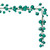 Vickerman N250142 - 6 ft Teal Matte Shiny Pearl Ball Christmas Garland - Unlit