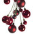 Vickerman N250163 - 6 ft Crimson Red Mt Sh Pearl Ball Garld Christmas Garland - Unlit 