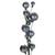 Vickerman N250187 - 6 ft Pewter Matte Shiny Pearl Ball Christmas Garland - Unlit 