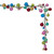 Vickerman N250194 - 6 ft Multicolor Mt Sh Pearl Ball Christmas Garland - Unlit 