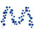 Vickerman N250302 - 10 ft Blue Matte Shiny Pearl Ball Christmas Garland - Unlit 
