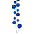 Vickerman N250302 - 10 ft Blue Matte Shiny Pearl Ball Christmas Garland - Unlit 