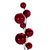 Vickerman N250303 - 10 ft Red Matte Shiny Pearl Ball Christmas Garland - Unlit