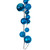 Vickerman N250312 - 10 ft Turquoise Mt Shn Pearl Ball Garld Christmas Garland - Unlit 