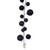 Vickerman N250317 - 10 ft Black Matte Shiny Pearl Ball Christmas Garland - Unlit