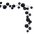 Vickerman N250317 - 10 ft Black Matte Shiny Pearl Ball Christmas Garland - Unlit 