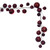 Vickerman N250319 - 10 ft Wine Matte Shiny Pearl Ball Christmas Garland - Unlit