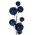 Vickerman N250331 - 10 ft Midnight Blue Matte Shn Pearl Garld Christmas Garland - Unlit 