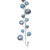 Vickerman N250332 - 10 ft Baby Blue Mt Sh Pearl Ball Christmas Garland - Unlit