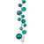Vickerman N250342 - 10 ft Teal Matte Shiny Pearl Ball Christmas Garland - Unlit