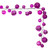 Vickerman N250359 - 10 ft Hot Pink Mt Shn Pearl Ball Christmas Garland - Unlit