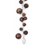 Vickerman N250376 - 10 ft Mocha Matte Shiny Pearl Ball Christmas Garland - Unlit