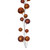 Vickerman N250388 - 10 ft Copper Matte Shiny Pearl Ball Christmas Garland - Unlit 