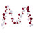 Vickerman N250391 - 10 ft Red/White Mt Sh Pearl Ball Christmas Garland - Unlit 