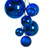 Vickerman N250702 - 6 ft Blue Matte Shiny Pearl Ball Christmas Garland - Unlit