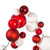 Vickerman N250791 - 6 ft Red/White Matte Sh Pearl Ball Christmas Garland - Unlit