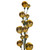 Vickerman N251108 - 6 ft Gold Shiny Ball Branch Christmas Garland - Unlit