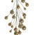 Vickerman N251138 - 6 ft Champagne Shiny Ball Branch Christmas Garland - Unlit 