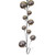 Vickerman N251338 - 10 ft Champagne Shiny Ball Branch Christmas Garland - Unlit 