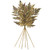 Vickerman EH250267 - 22 in. Gold Mardi Gras Glitter Fern Artificial Spray - 6 Pack 