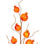 Vickerman FPQ237129 - 31 in. Light Orange Pomegranate Artificial Spray - 3 Pack