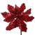 Vickerman L250103UV - 9 in. Red Glitter Poinsettia Stem UV Artificial Spray - 3 Pack 