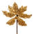 Vickerman L250108UV - 9 in. Gold Glitter Poinsettia Stem UV Artificial Spray - 3 Pack 