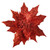 Vickerman L250503UV - 18 in. Red Glitter Poinsettia Stem UV Artificial Spray