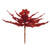 Vickerman L250503UV - 18 in. Red Glitter Poinsettia Stem UV Artificial Spray