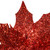 Vickerman L250503UV - 18 in. Red Glitter Poinsettia Stem UV Artificial Spray 