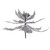 Vickerman L250507UV - 18 in. Silver Glitter Poinsettia Stem UV Artificial Spray