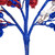 Vickerman P251155UV - 28 in. Red/White/Blue Berry UV Artificial Spray - 2 Pack 