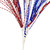 Vickerman QG251155 - 35 in. Red/White/Blue Glitter Berry Artificial Spray - 4 Pack 