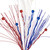 Vickerman QG251155 - 35 in. Red/White/Blue Glitter Berry Artificial Spray - 4 Pack 