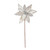 Vickerman RG230107 - 21.5 in. Silver Poinsettia Flower Artificial Spray - 6 Pack 