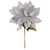 Vickerman RG237707 - 27.5 in. Silver Poinsettia Flower Artificial Spray - 2 Pack