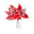 Vickerman RG250303 - 20 in. Red/White Holly Leaf Curly Artificial Spray - 3 Pack 