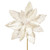 Vickerman RG253111 - 17 in. White Pearl Poinsettia Flower Artificial Spray - 2 Pack