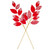 Vickerman RG253303 - 32 in. Red Velvet Pearl Leaf Artificial Spray - 2 Pack 