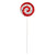 Vickerman RPQ252321 - 21 in. Red/White Sequin Lollipop Artificial Spray - 2 Pack