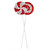 Vickerman RPQ252321 - 21 in. Red/White Sequin Lollipop Artificial Spray - 2 Pack 